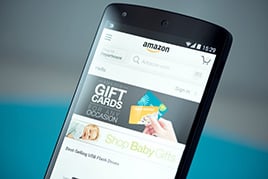 mobile phone with amazon screen