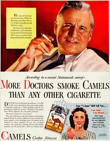 traditional print ads - camels cigarette