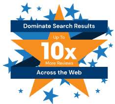 Dominate search results up to 10x more reviews across the web