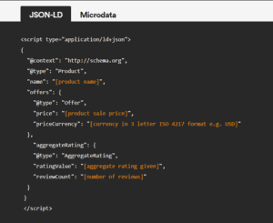 code preview of json-ld