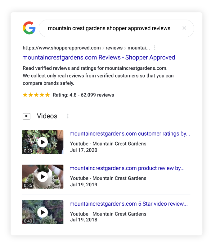 SERP-video-reviews-search-result- mountain crest gardens