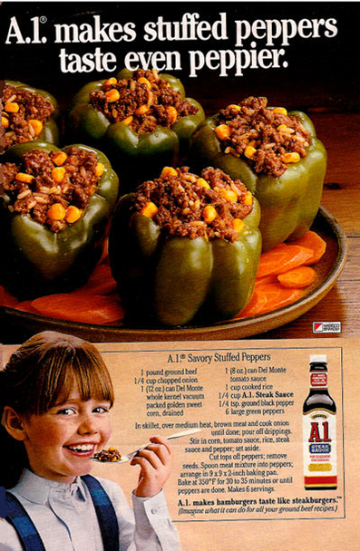 a1 sauce ad savory stuffed peppers