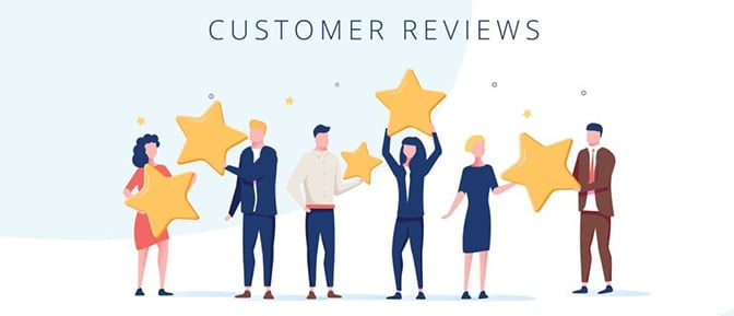 customer reviews group of people holding stars