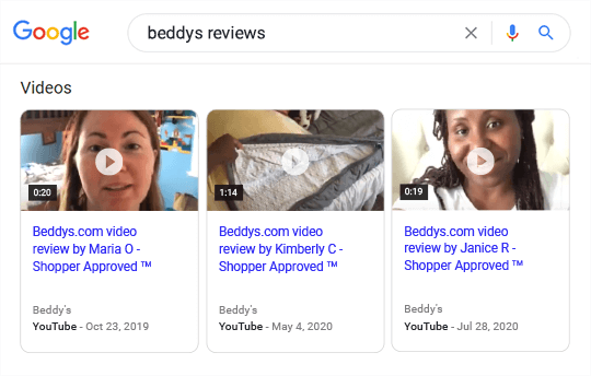 Google loves to feature video reviews in search