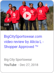 Shoppers love video reviews - bigcitysportswear