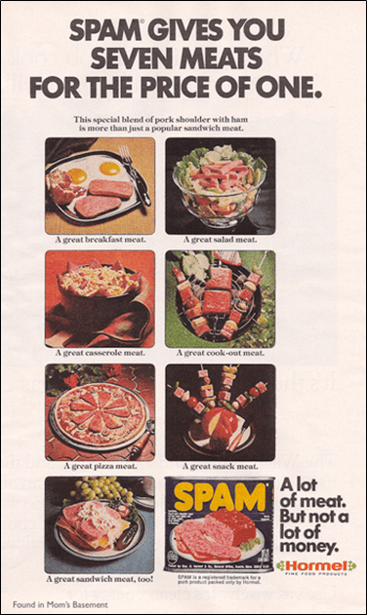 spam seven meats ad campaign