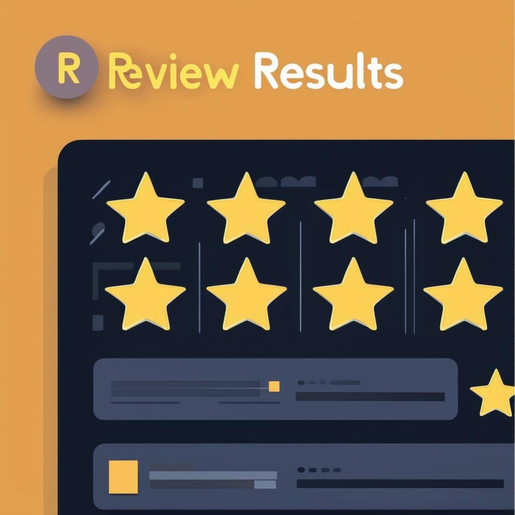 Review stars in search results appearing as rich snippets. 