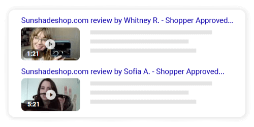 Seller Reviews on SERP