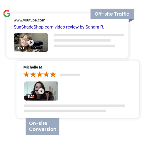 Shopper Approved Video Reviews google search results